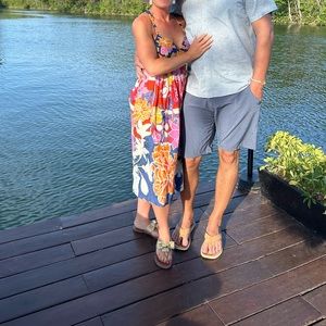 Maeve by Anthropology floral cut out dress